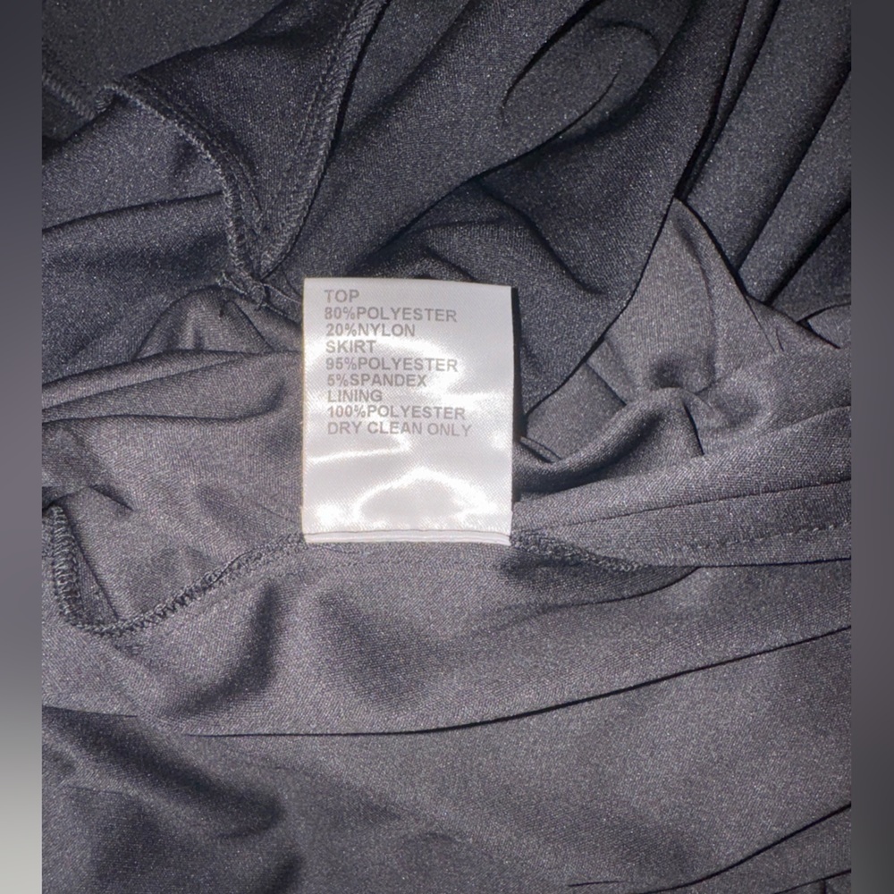 NWOT Tadashi Shoji Dresden Draped Sequin Embroidered Strapless Black Gown Sz 14 - Picture 7 of 8